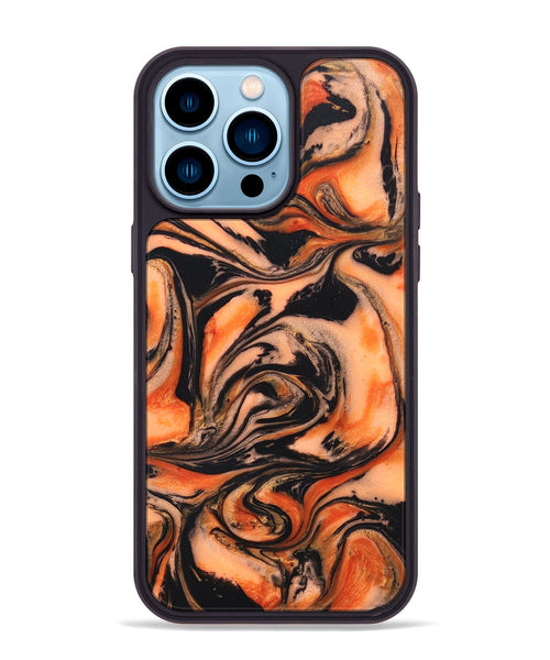 iPhone 14 Pro Max Wood+Resin Phone Case - Deandre (Lava, 673496)