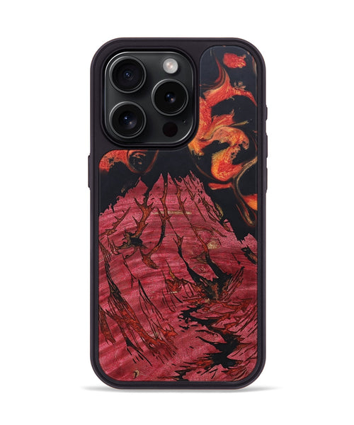 iPhone 15 Pro Wood+Resin Phone Case - Delbert (Lava, 673581)