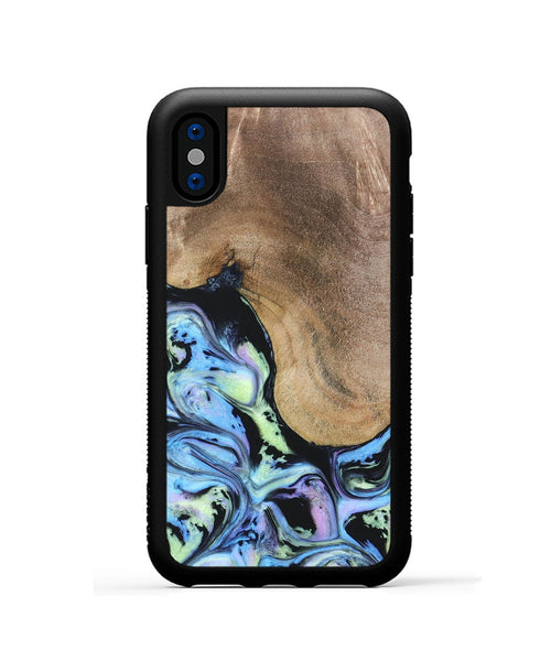 iPhone Xs Wood+Resin Phone Case - Kinsley (Aurora, 673628)