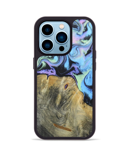 iPhone 14 Pro Wood+Resin Phone Case - Marianne (Aurora, 673655)