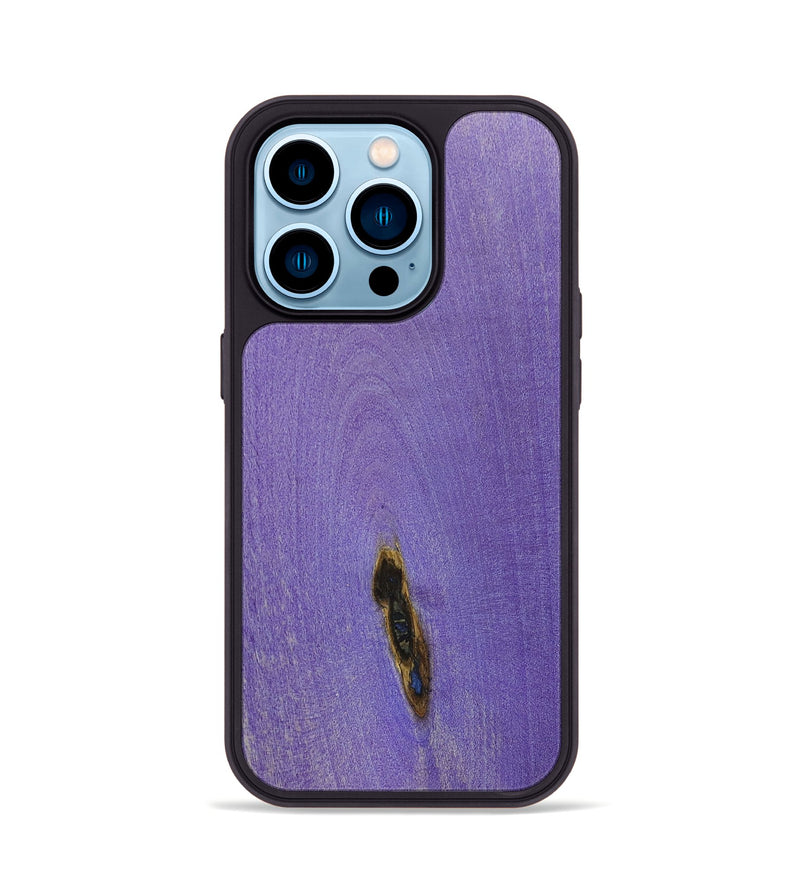 iPhone 14 Pro Wood+Resin Phone Case - Donnie (Wood Burl, 675818)
