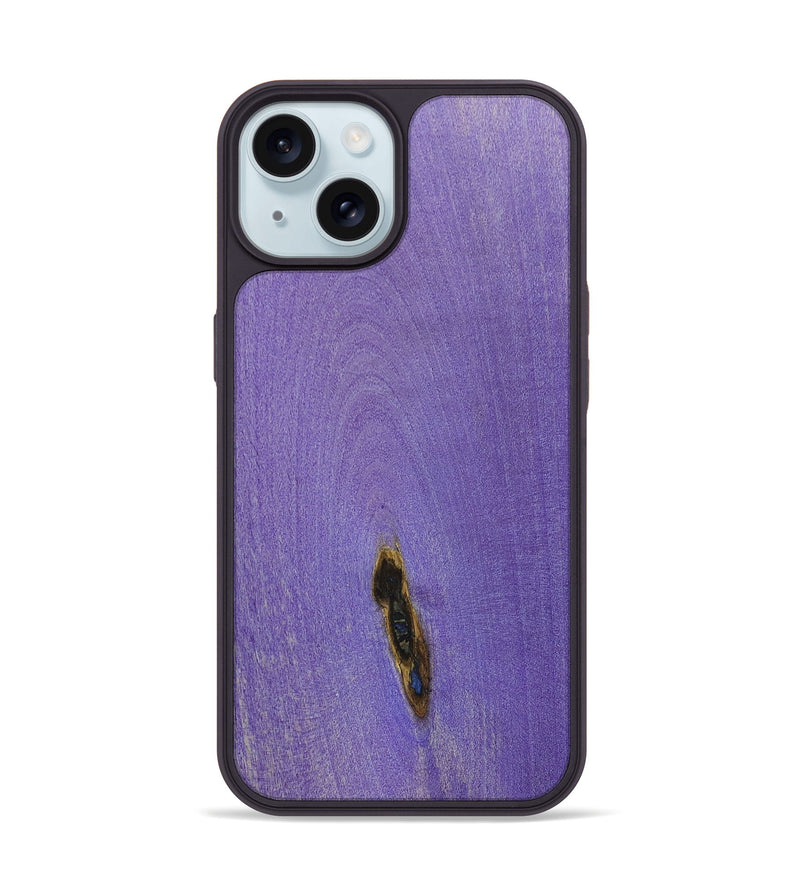 iPhone 15 Wood+Resin Phone Case - Donnie (Wood Burl, 675818)