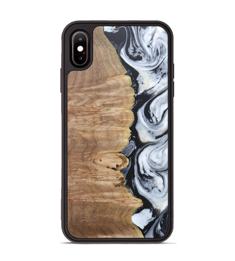 iPhone Xs Max Wood+Resin Phone Case - Tyrese (Black & White, 676356)