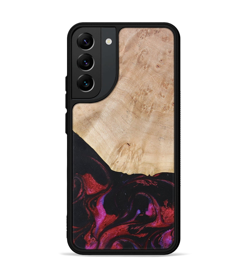 Galaxy S22 Plus Wood+Resin Phone Case - Robert (Red, 677727)