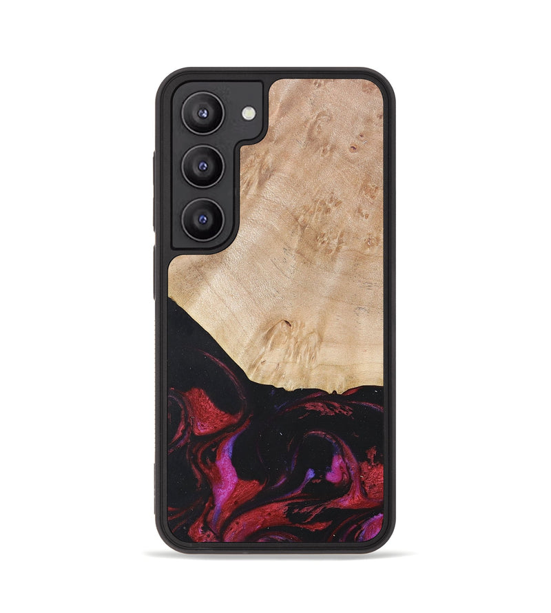 Galaxy S23 Wood+Resin Phone Case - Robert (Red, 677727)