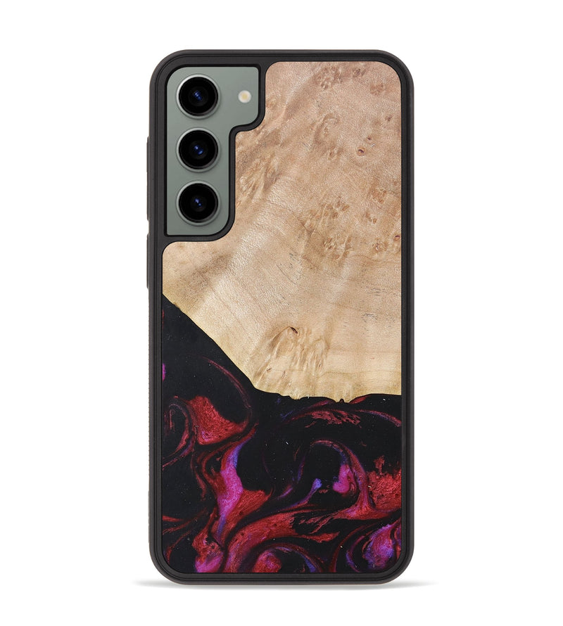 Galaxy S23 Plus Wood+Resin Phone Case - Robert (Red, 677727)