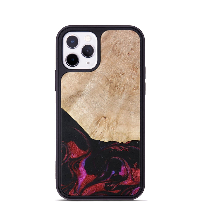 iPhone 11 Pro Wood+Resin Phone Case - Robert (Red, 677727)