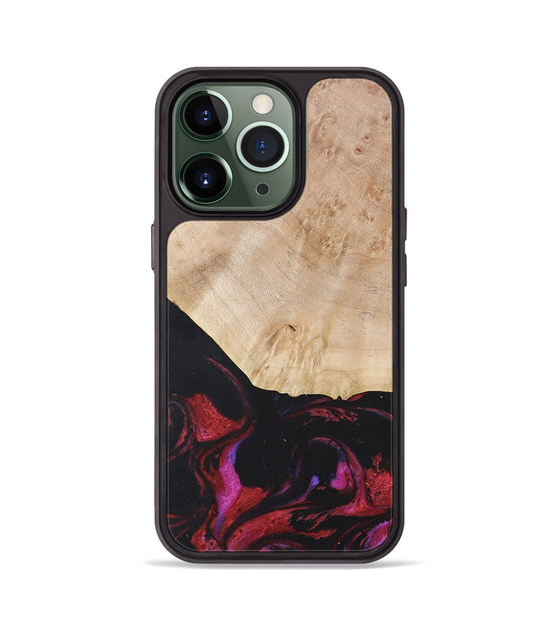 iPhone 13 Pro Wood+Resin Phone Case - Robert (Red, 677727)
