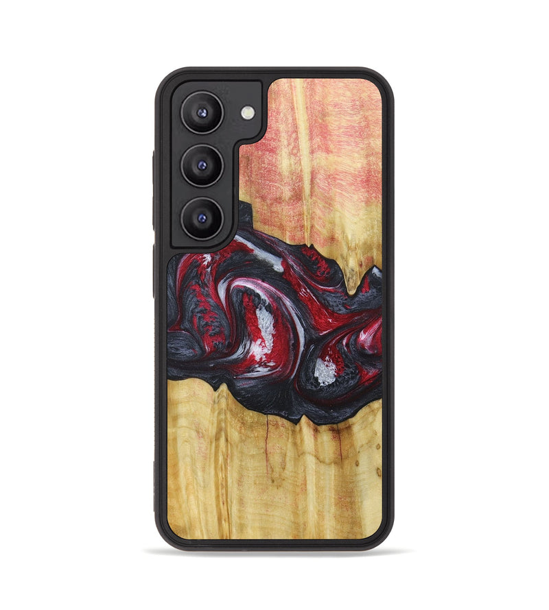 Galaxy S23 Wood+Resin Phone Case - Eileen (Red, 677746)