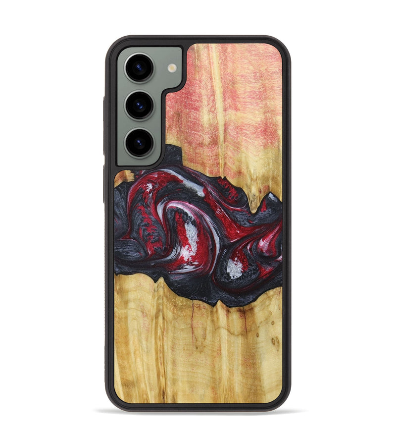 Galaxy S23 Plus Wood+Resin Phone Case - Eileen (Red, 677746)