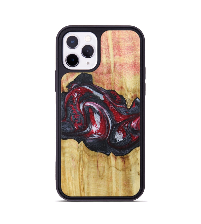 iPhone 11 Pro Wood+Resin Phone Case - Eileen (Red, 677746)
