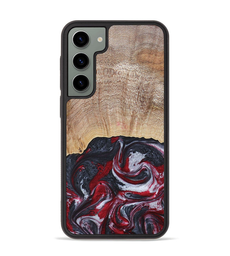 Galaxy S23 Plus Wood+Resin Phone Case - Lauren (Red, 677755)