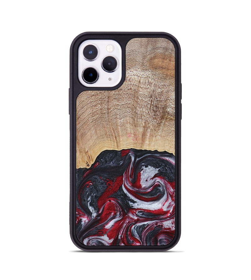 iPhone 11 Pro Wood+Resin Phone Case - Lauren (Red, 677755)