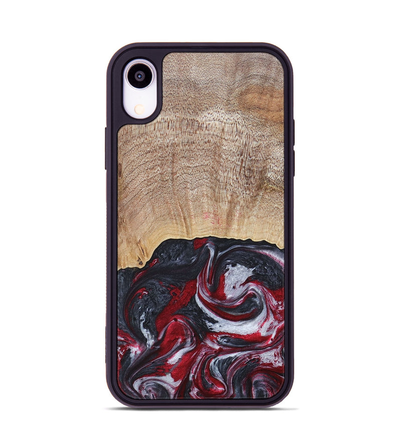 iPhone Xr Wood+Resin Phone Case - Lauren (Red, 677755)