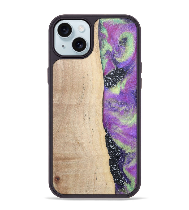 iPhone 15 Plus Wood+Resin Phone Case - Kenzie (Cosmos, 677804)
