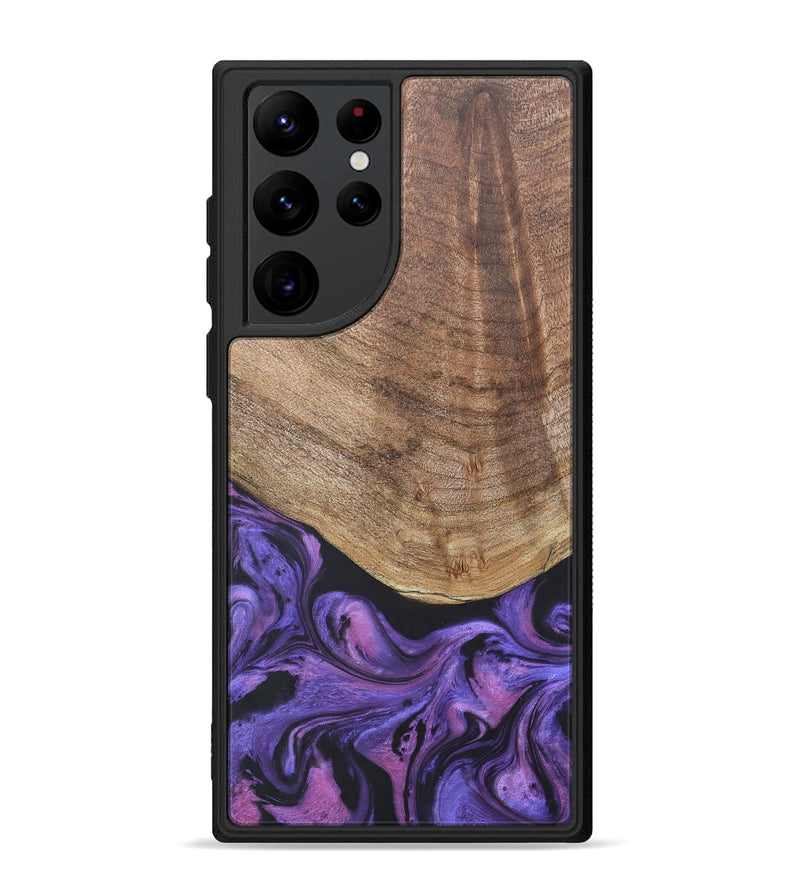 Galaxy S22 Ultra Wood+Resin Phone Case - Savannah (Purple, 677952)