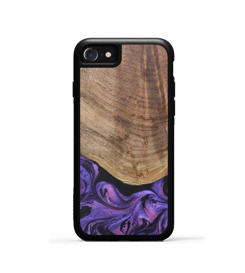 iPhone SE Wood+Resin Phone Case - Savannah (Purple, 677952)