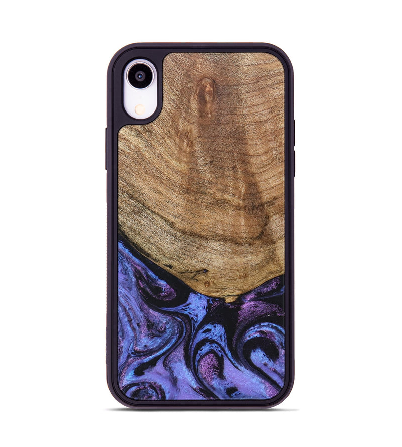 iPhone Xr Wood+Resin Phone Case - Collins (Purple, 678411)