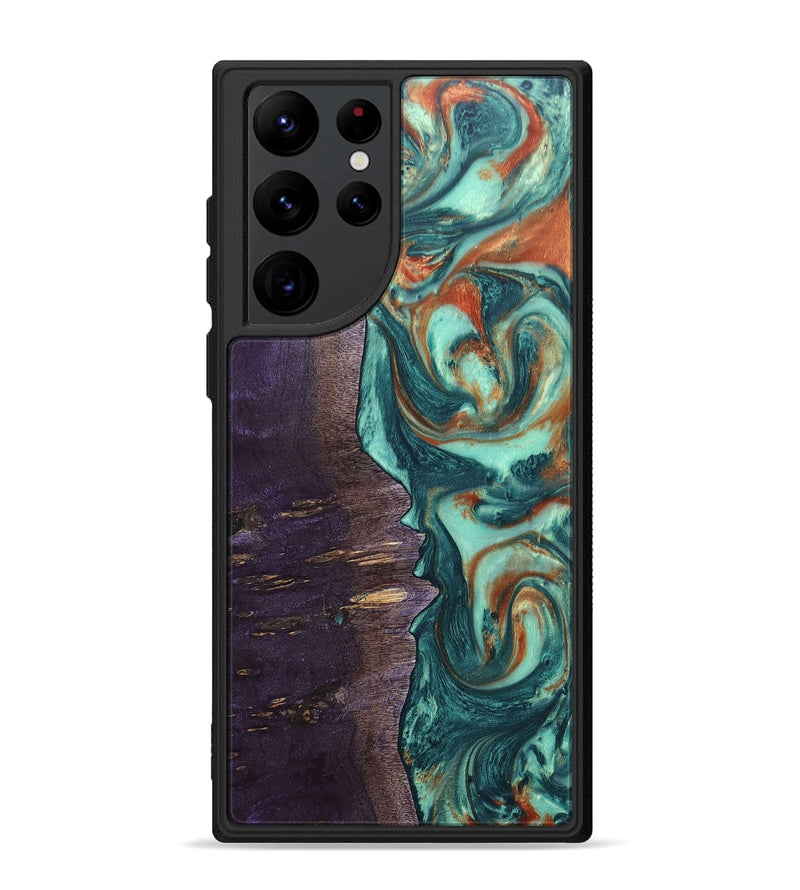 Galaxy S22 Ultra Wood+Resin Phone Case - Isla (Green, 678493)