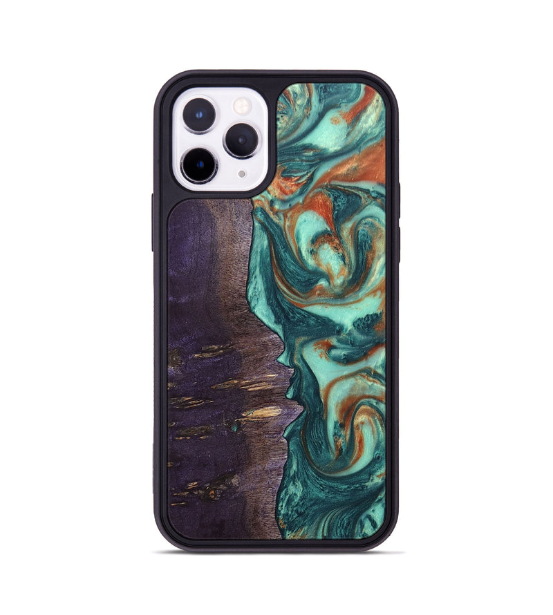 iPhone 11 Pro Wood+Resin Phone Case - Isla (Green, 678493)