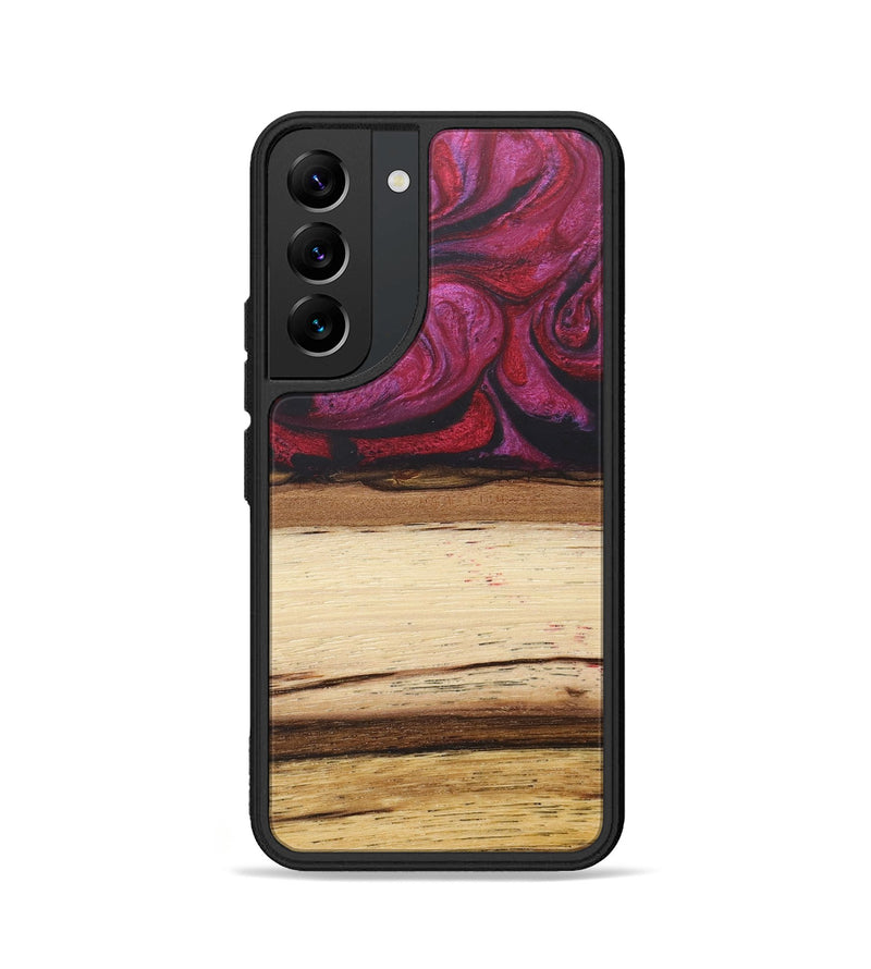 Galaxy S22 Wood+Resin Phone Case - Claude (Red, 679494)