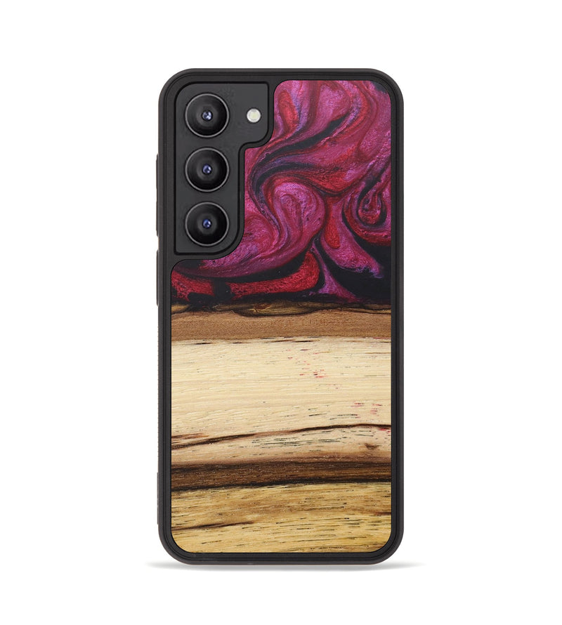 Galaxy S23 Wood+Resin Phone Case - Claude (Red, 679494)