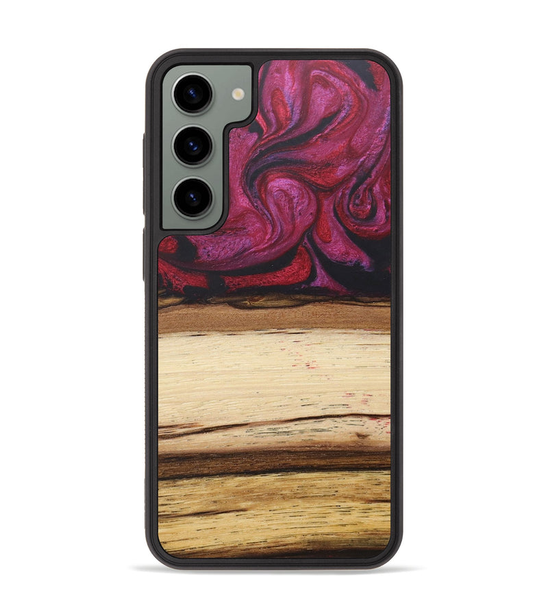 Galaxy S23 Plus Wood+Resin Phone Case - Claude (Red, 679494)