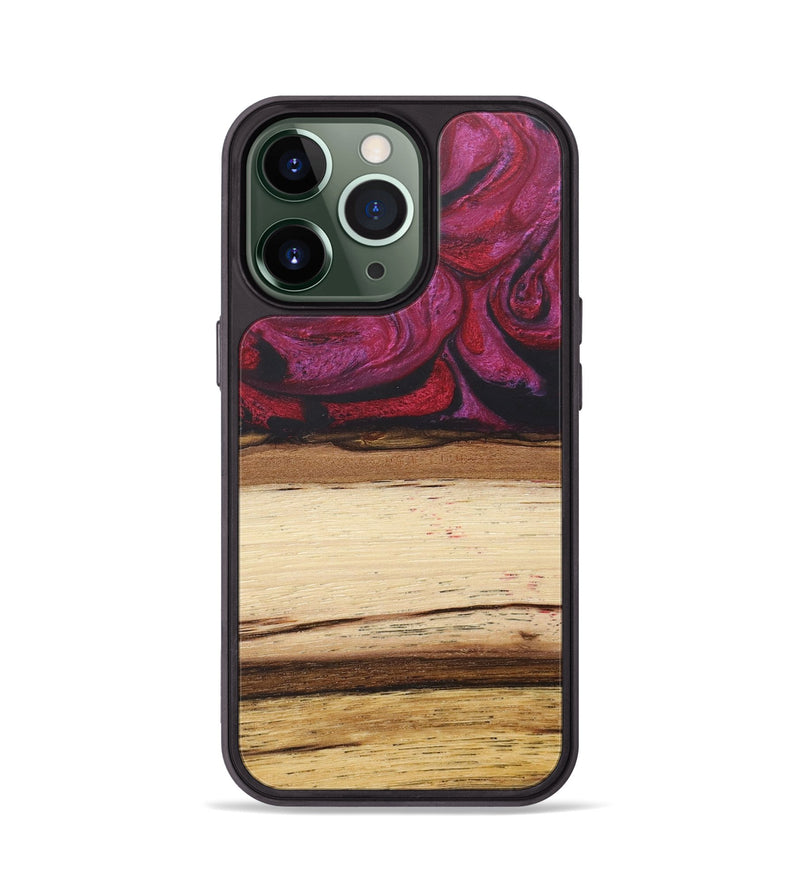 iPhone 13 Pro Wood+Resin Phone Case - Claude (Red, 679494)