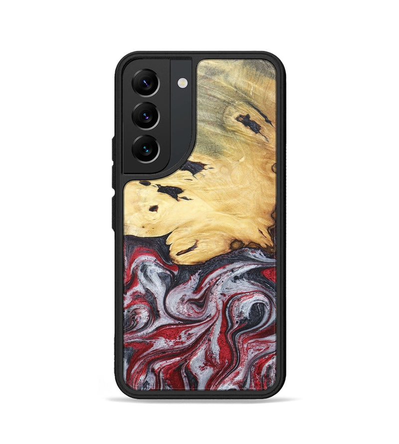 Galaxy S22 Wood+Resin Phone Case - Cathleen (Red, 680624)