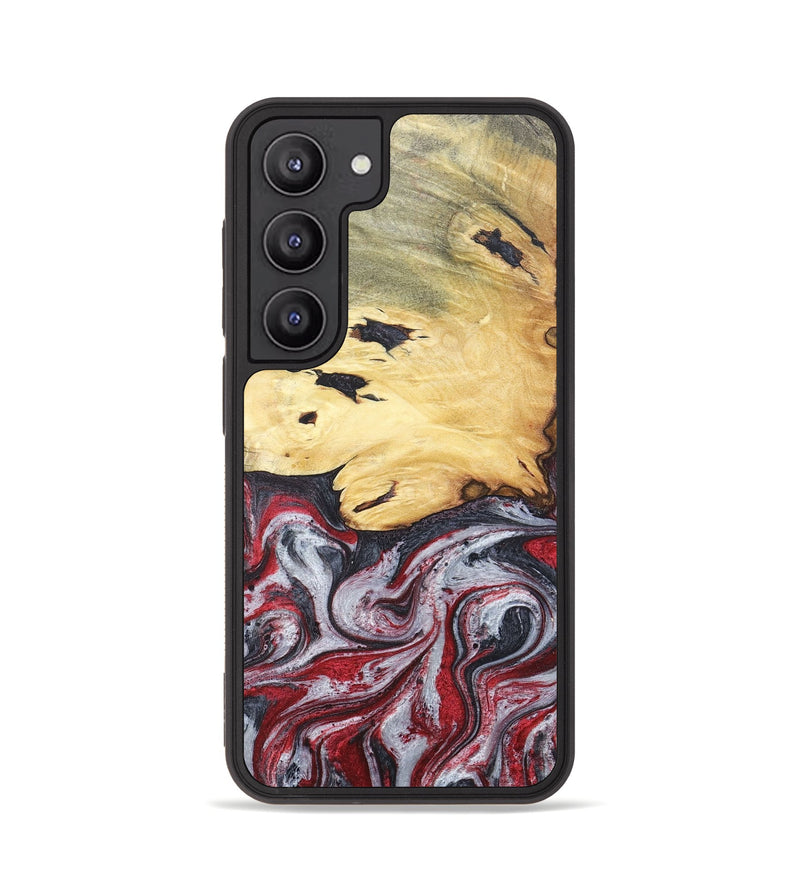 Galaxy S23 Wood+Resin Phone Case - Cathleen (Red, 680624)
