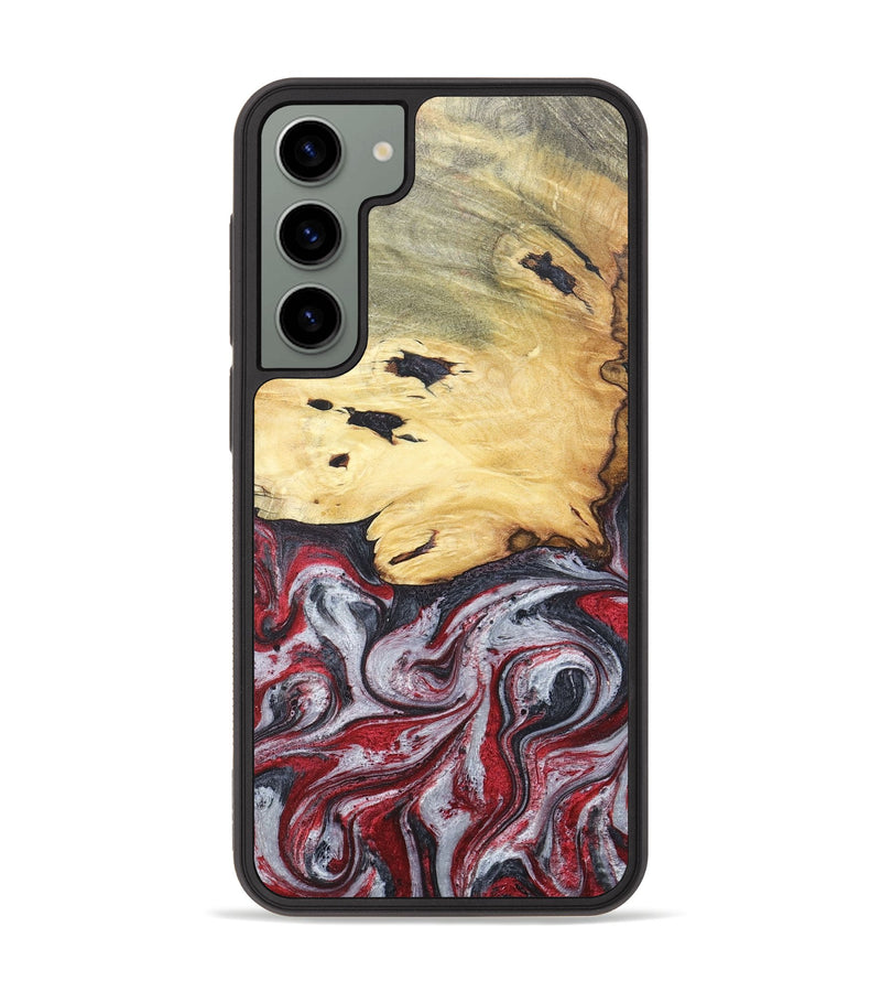 Galaxy S23 Plus Wood+Resin Phone Case - Cathleen (Red, 680624)