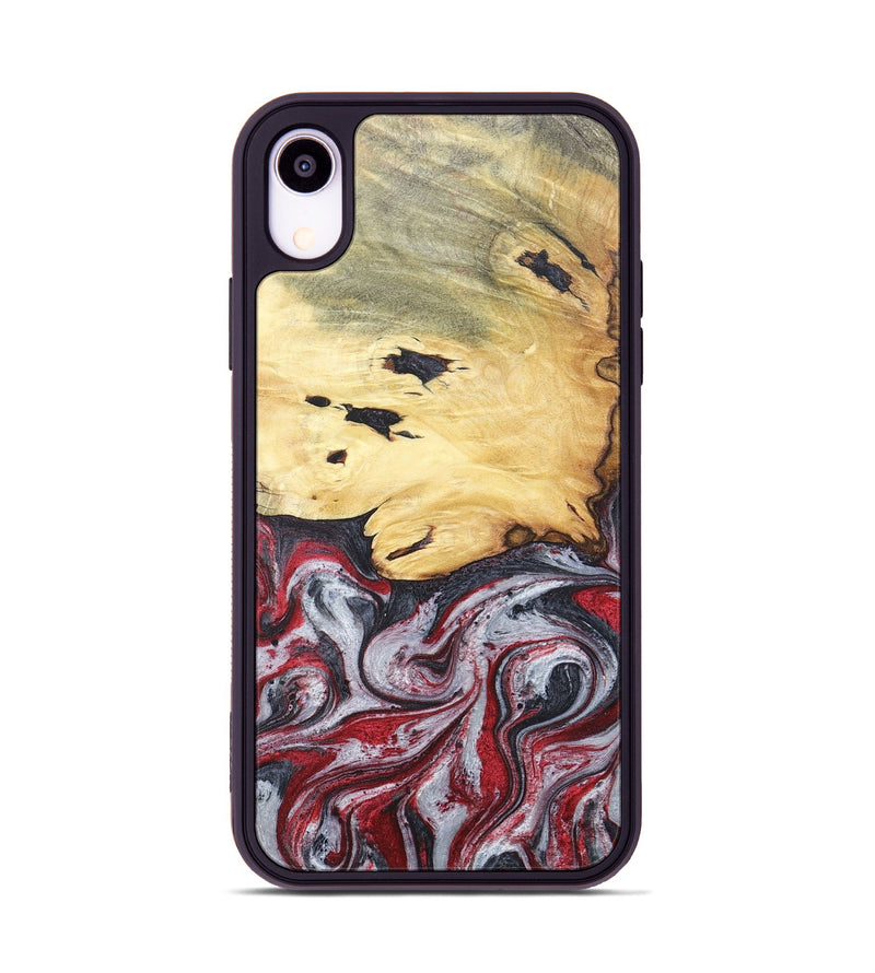 iPhone Xr Wood+Resin Phone Case - Cathleen (Red, 680624)