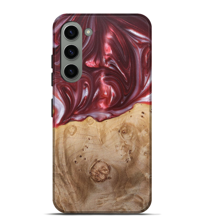 Galaxy S23 Plus Wood+Resin Live Edge Phone Case - Bradley (Red, 680856)