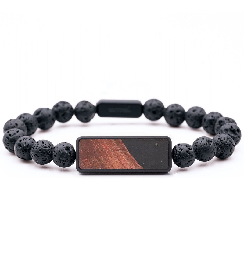 Lava Bead Wood+Resin Bracelet - Mabel (Pure Black, 682338)