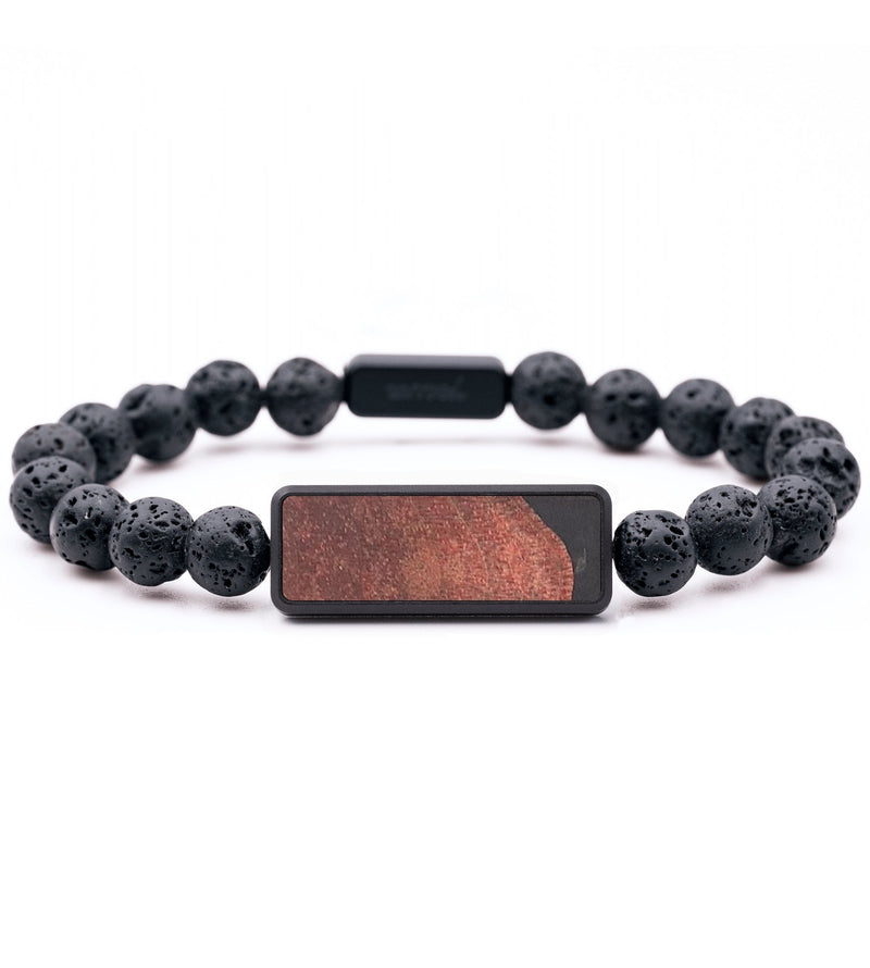 Lava Bead Wood+Resin Bracelet - Delbert (Pure Black, 682342)