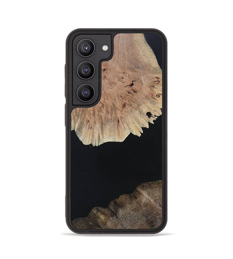 Galaxy S23 Wood+Resin Phone Case - Isabella (Pure Black, 682792)