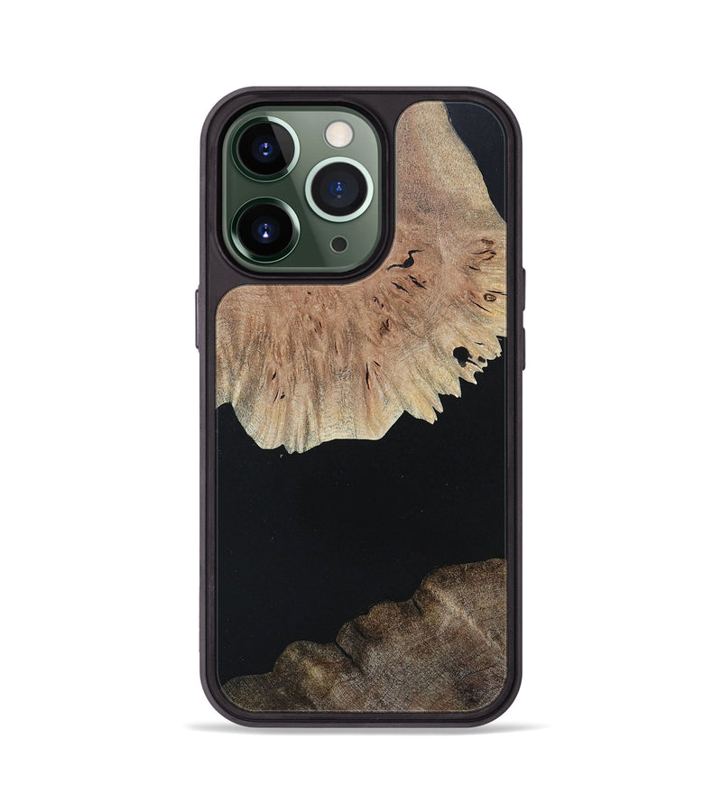 iPhone 13 Pro Wood+Resin Phone Case - Isabella (Pure Black, 682792)