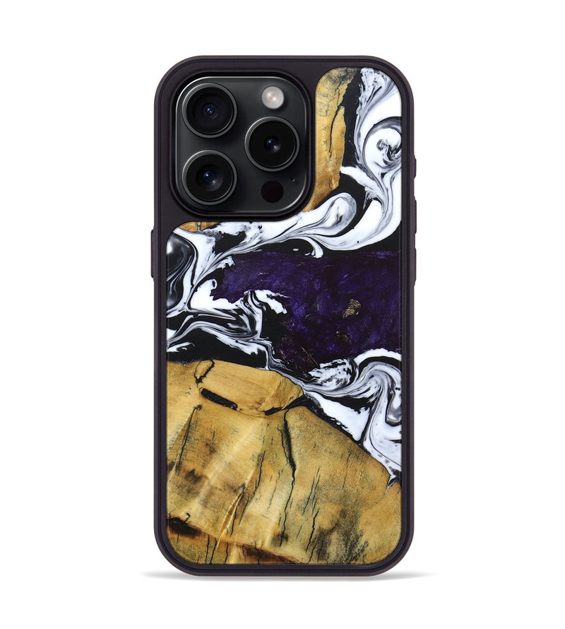 iPhone 15 Pro Wood+Resin Phone Case - Ashanti (Mosaic, 682852)