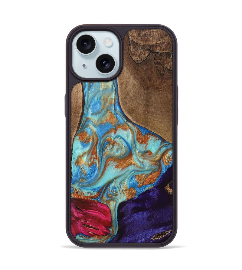 iPhone 15 Wood+Resin Phone Case - Kirk (Mosaic, 682863)