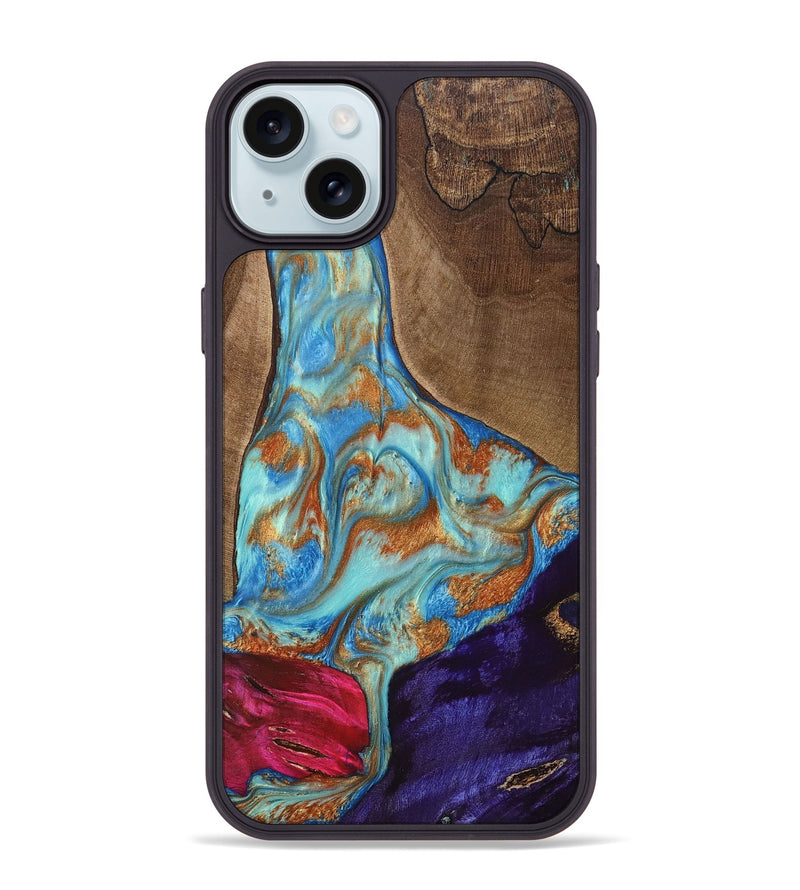 iPhone 15 Plus Wood+Resin Phone Case - Kirk (Mosaic, 682863)