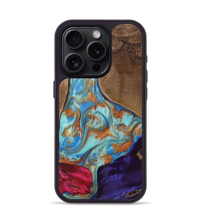 iPhone 15 Pro Wood+Resin Phone Case - Kirk (Mosaic, 682863)