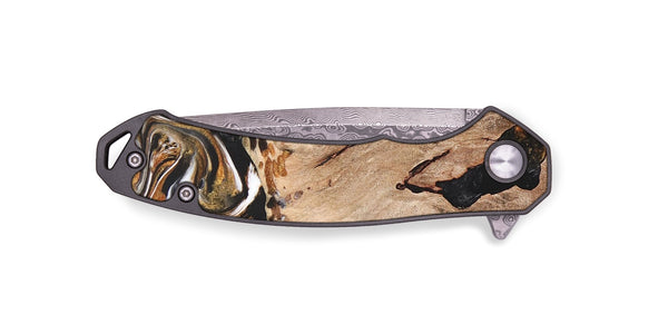 EDC Wood+Resin Pocket Knife - Mason (Black & White, 683183)