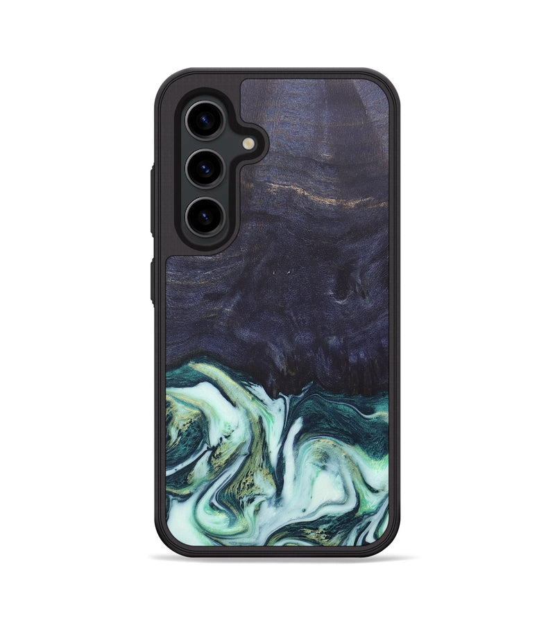 Galaxy S24 Wood+Resin Phone Case - Roy (Green, 684010)
