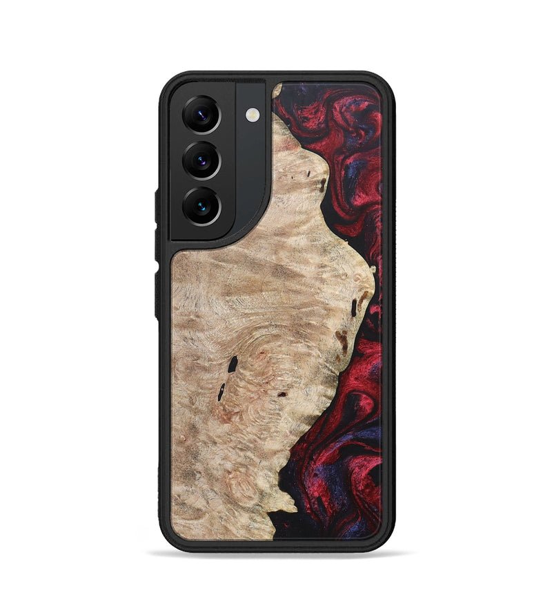 Galaxy S22 Wood+Resin Phone Case - Barbara (Red, 684099)