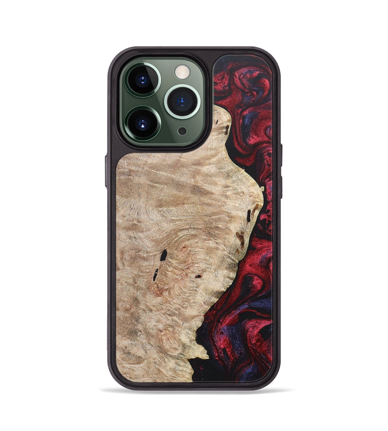 iPhone 13 Pro Wood+Resin Phone Case - Barbara (Red, 684099)