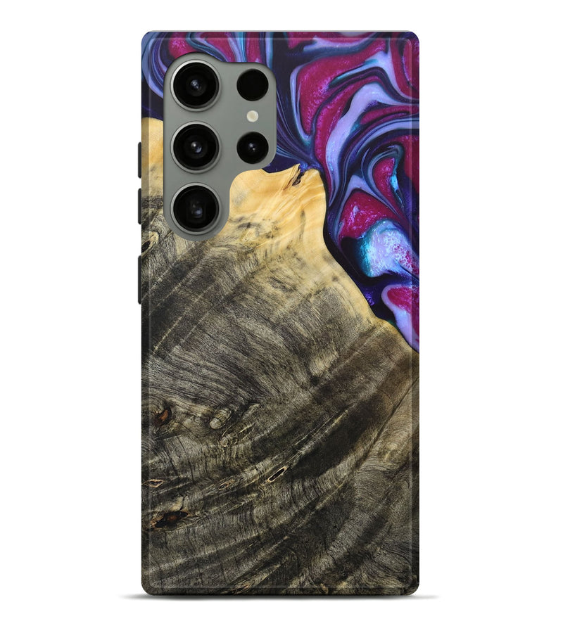 Galaxy S24 Ultra Wood+Resin Live Edge Phone Case - Eugene (Purple, 684169)