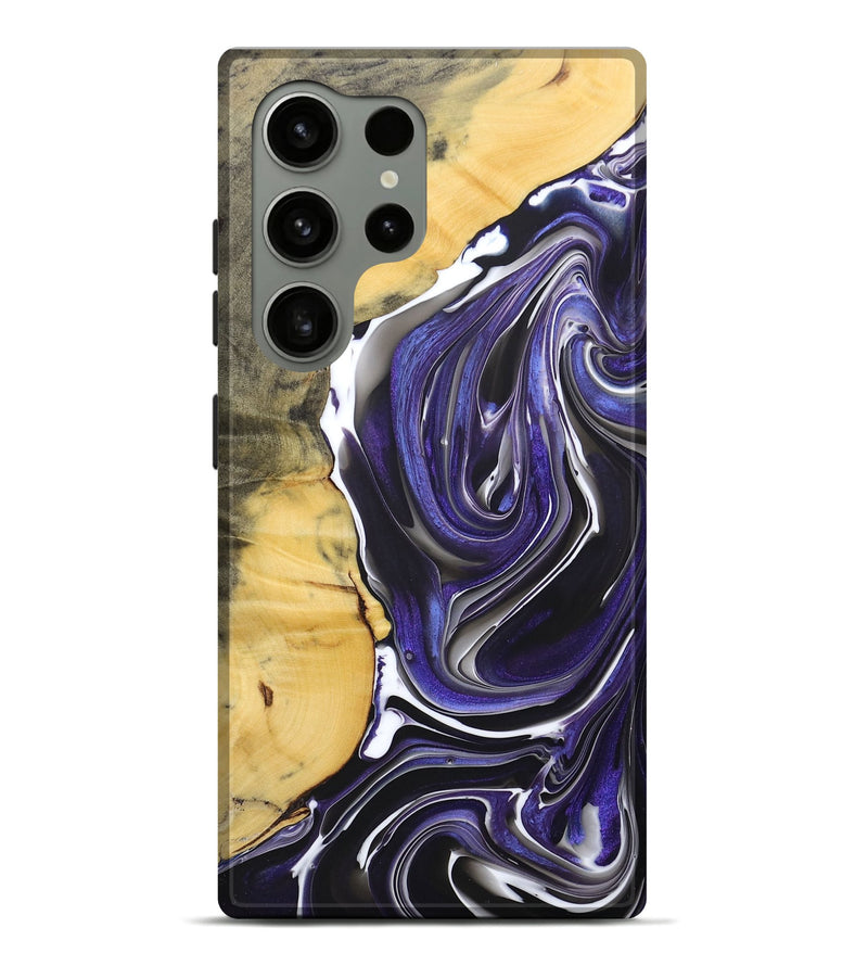 Galaxy S24 Ultra Wood+Resin Live Edge Phone Case - Kelli (Purple, 684373)