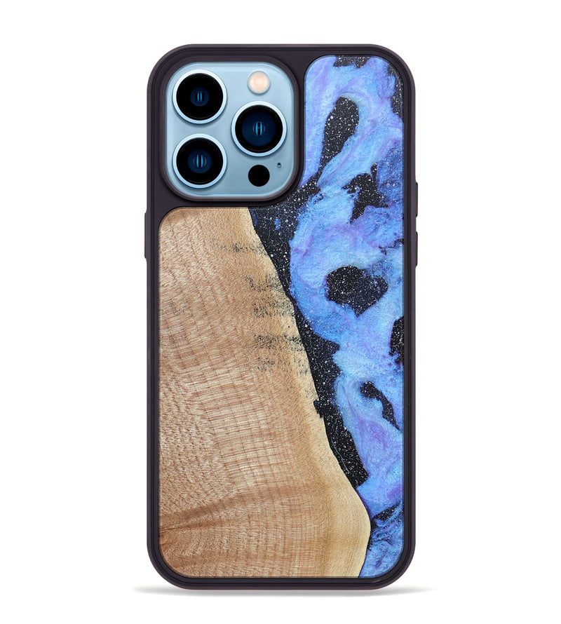 iPhone 14 Pro Max Wood+Resin Phone Case - Miles (Cosmos, 685090)