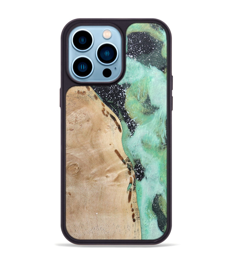 iPhone 14 Pro Max Wood+Resin Phone Case - Abel (Cosmos, 685128)