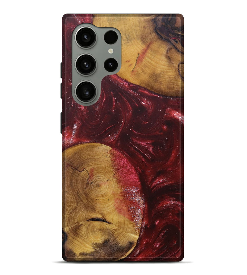 Galaxy S24 Ultra Wood+Resin Live Edge Phone Case - Alexis (Red, 685416)